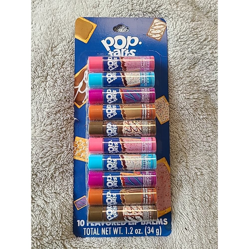 New set of 10 Pop Tarts flavored lip balms sealed hard to find special edition